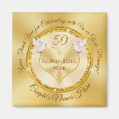Gorgeous yet Cheap 50th Anniversary Party Favors Magnet (Vorne)