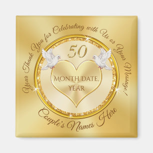 Gorgeous yet Cheap 50th Anniversary Party Favors Magnet
