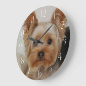 Gorgeous Yorkshire Terrier Große Wanduhr (Winkel)