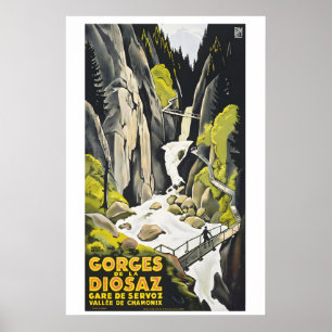 Gorges de la Diosaz Chamonix-Tal Frankreich Poster