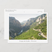 Gorges du Verdon, France Postkarte (Vorne/Hinten)