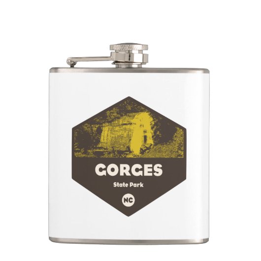 Gorges Staat Park North Carolina Flachmann (Vorderseite)