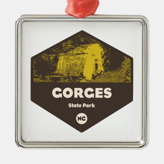 Gorges Staat Park North Carolina Ornament Aus Metall (Vorne)