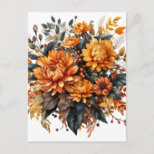 Gorgeus Fall Floral Ankündigungspostkarte (Vorderseite)