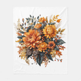 Gorgeus Fall Floral Fleecedecke