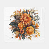 Gorgeus Fall Floral Fleecedecke (Vorderseite (Horizontal))