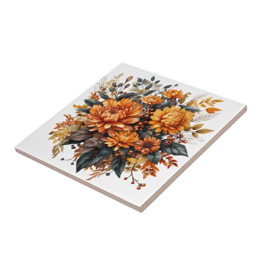 Gorgeus Fall Floral Fliese (Seite)