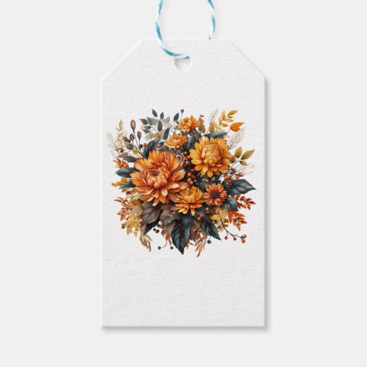 Gorgeus Fall Floral Geschenkanhänger (Vorderseite)