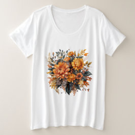 Gorgeus Fall Floral Große Größe T-Shirt