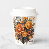 Gorgeus Fall Floral Pappbecher (Vorderseite)