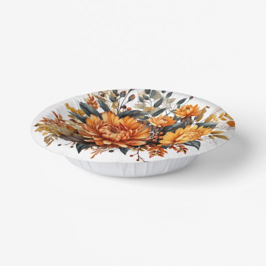 Gorgeus Fall Floral Pappteller (Gewinkelt)