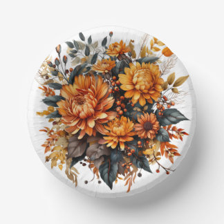 Gorgeus Fall Floral Pappteller