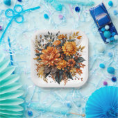 Gorgeus Fall Floral Pappteller (Party)