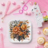 Gorgeus Fall Floral Pappteller (Party)