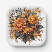 Gorgeus Fall Floral Pappteller (Vorderseite)