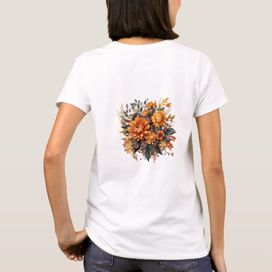 Gorgeus Fall Floral T-Shirt (Rückseite)