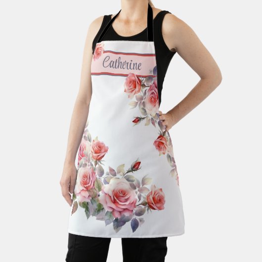 Gorgey Pink Roses Personalisiert Schürze (InSitu)