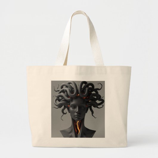 Gorgon Abstract Graphite Tote Bag Jumbo Stoffbeutel (Vorne)