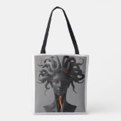 Gorgon Abstract Graphite Tote Bag Tasche (Rückseite)