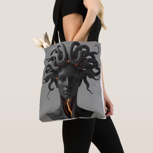 Gorgon Abstract Graphite Tote Bag Tasche (Von Nahem)