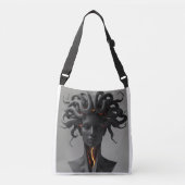 Gorgon Abstract Graphite Tote Bag Tragetaschen Mit Langen Trägern (Vorderseite)