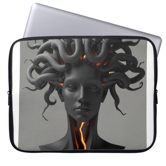 Gorgon Geometric Graphite Laptop Sleeve (Vorderseite)
