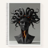 Gorgon Geometric Graphite Notebook Notizblock (Vorderseite)