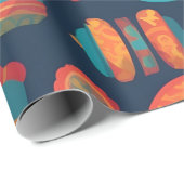 Gorgon Retro Personalisiertes Muster Geschenkpapier (Rolleneckpunkt)