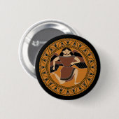 Gorgon: Terracotta kylix Siana Cup Button (Vorne & Hinten)