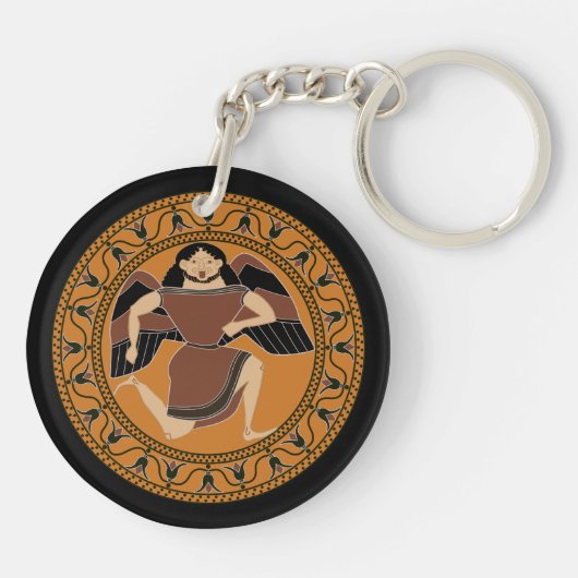 Gorgon: Terracotta kylix Siana Cup Schlüsselanhänger (Rückseite)