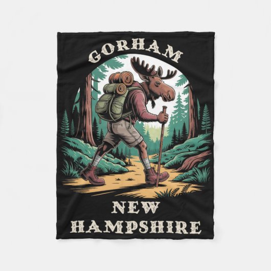 Gorham New Hampshire Nh Mountains Hiking Trail Moo Fleecedecke (Vorderseite)