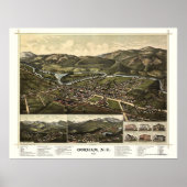 Gorham, NH Panoramic Map - 1888 Poster (Vorne)