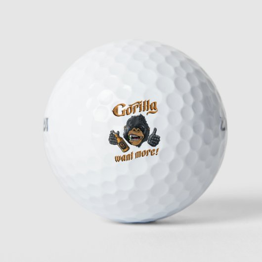 Gorila Beer White Golfball (Vorderseite)