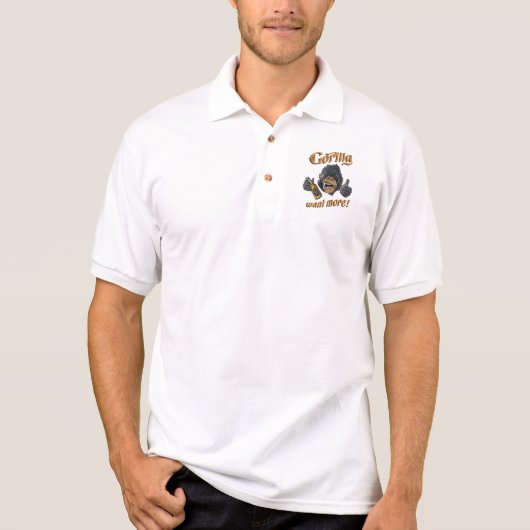 Gorila Beer White Polo Shirt (Vorderseite)