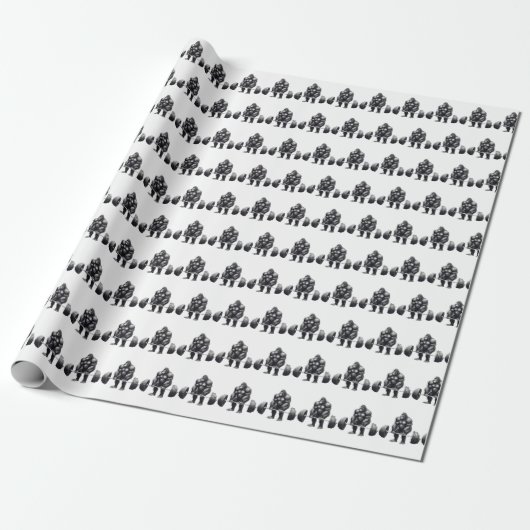 Gorila Deadlift Geschenkpapier (Ungerollt)