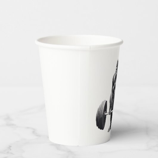 Gorila Deadlift Pappbecher (Rechts)