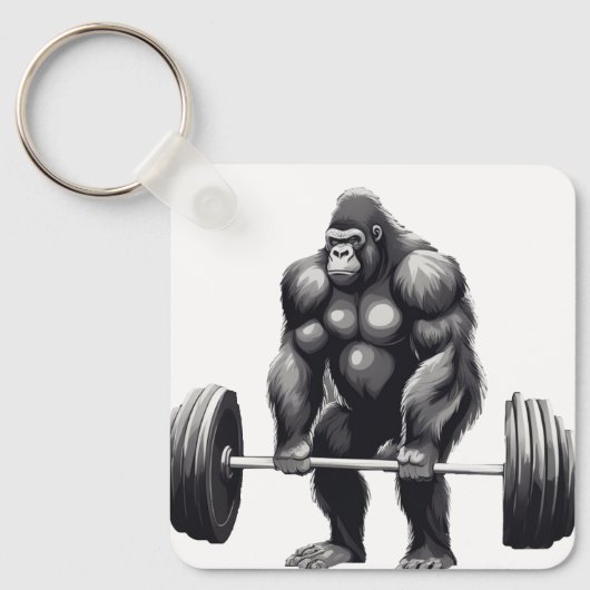 Gorila Deadlift Schlüsselanhänger (Vorderseite)