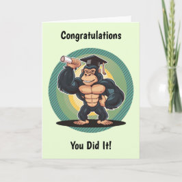 Gorilla Abschluss Personalisiert Karte