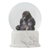 Gorilla-Affe-Affe Schneekugel (Vorderseite)