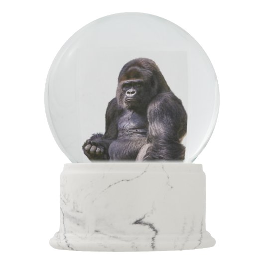 Gorilla-Affe-Affe Schneekugel (Rückseite)
