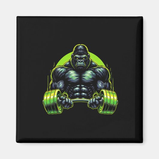 Gorilla-Affe-Gym-Kleidung Bodybuilding-Training Mo Magnet (Vorne)