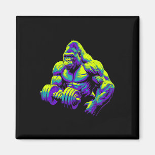 Gorilla-Affe-Gym-Kleidung Bodybuilding-Training Mo Magnet