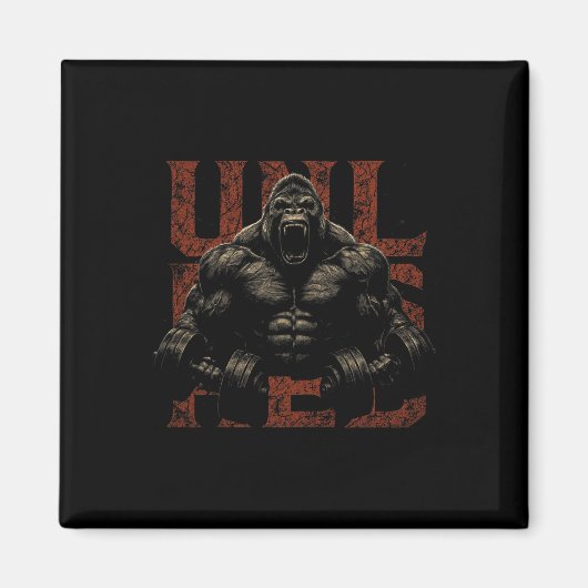 Gorilla-Affe-Gym-Kleidung Bodybuilding-Training Mo Magnet (Vorne)