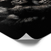 Gorilla-Affe-Gym-Kleidung Bodybuilding-Training Mo Poster (Ecke)