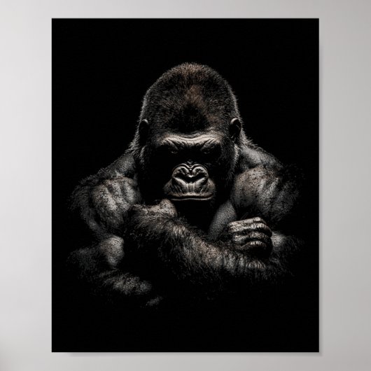Gorilla-Affe-Gym-Kleidung Bodybuilding-Training Mo Poster (Vorne)