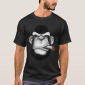 Gorilla-Affe mit Zigarrenklassiker T - Shirt (Vorderseite)