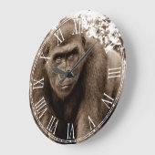 Gorilla-Affen-Primat-Tier-Tier-Foto Große Wanduhr (Winkel)