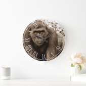 Gorilla-Affen-Primat-Tier-Tier-Foto Große Wanduhr (Zuhause)