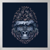 Gorilla African Print | Gorilla Animal Print Poster (Vorne)