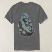 Gorilla als Handwerker mit Schlüssel T-Shirt (Design vorne)